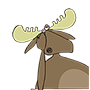 unamused moose